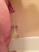 Filling A Condom With Piss