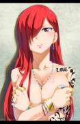 Erza Showing Some Cleavage