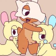 Cubone [M] Getting A Rim And Blowjob From Plusle And Minun [??]