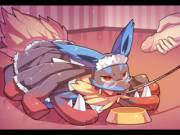 [Coed] Riolu [F], Lucario [M], And Mega Lucario [F], Spending Time With Their Trainers ...