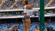 Jessica Ennis-Hill (Gbr) Celebrates Clearing 189 Cm In The Heptathlon High Jump.