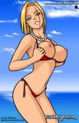 Android 18 Popping Her Tits Out Of Her Bikini Top (Stardragon77 &Amp;Amp;Amp; Igfalcon)