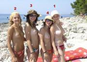 4 Topless Friends Ranked By Face, Boobs, And Body, With An Overall Rank At The Top.