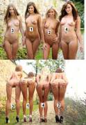 Four Hotties Ranked From Two Angles