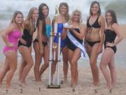 Beauty Contestants On The Beach