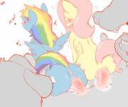 Nice And Knotty [Twilight And Fluttershy][Multidick Orthros Thing][M/F] (Artist: ...