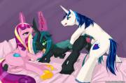 Not Sure How This Happened, But I'm Ok With It [Shining Armor] [Cadance] [Chrysalis] ...