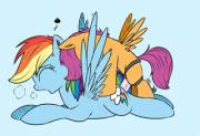 One Must Master The Use Of The &Amp;Quot;Strap On&Amp;Quot; Before One Can Fly [Scootaloo][Rainbow ...