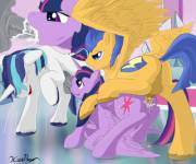 Alicorn Twilight In The Middle [Shining Armor][Flash Sentry][M/F][Group][Incest][Blowjob] ...